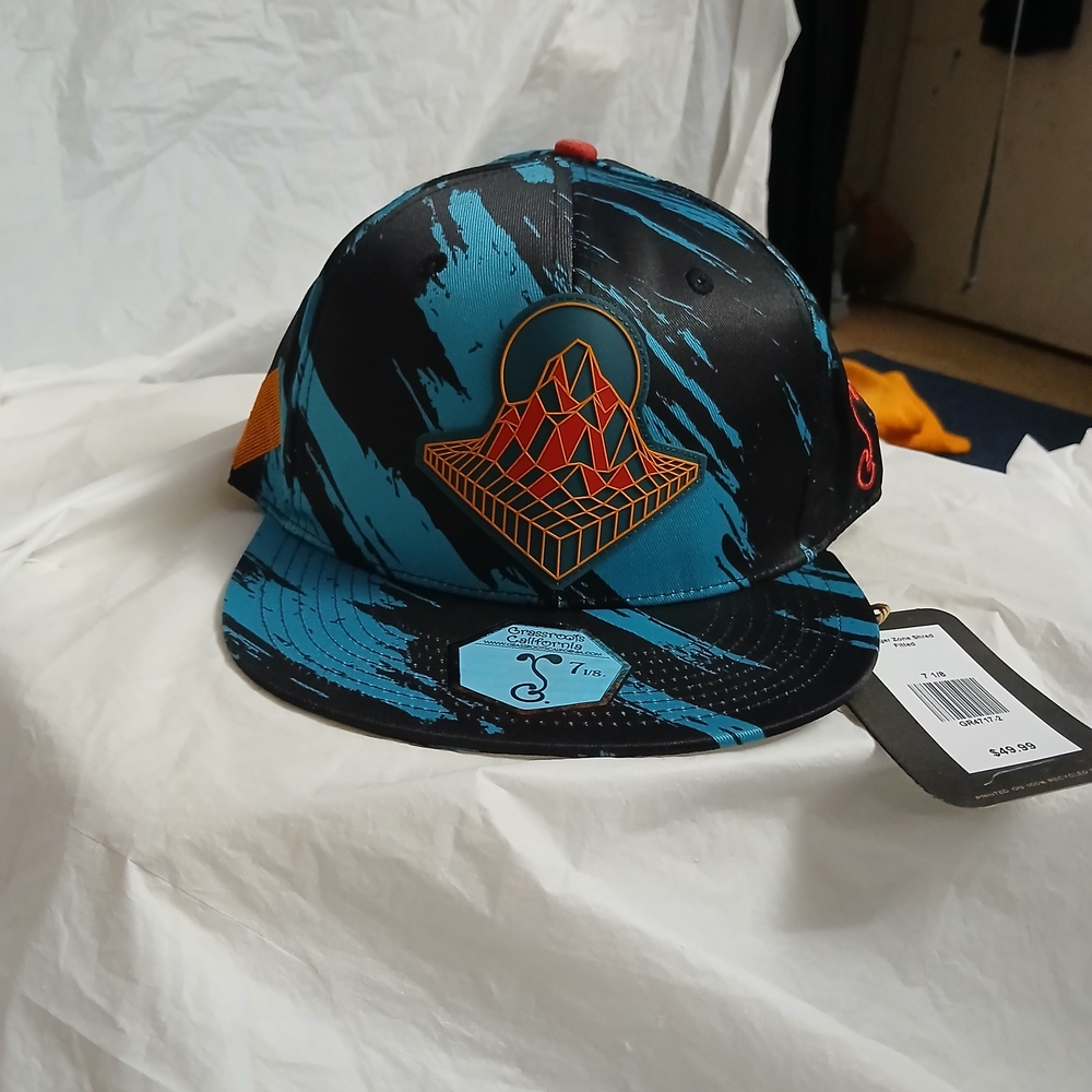 Stylish Black and Blue Graphic Cap